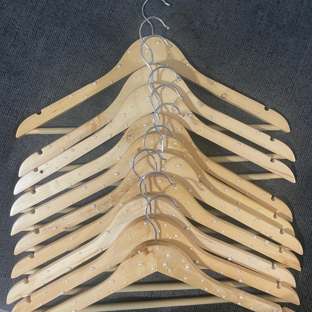 Custom Wooden Hangers with Pearls